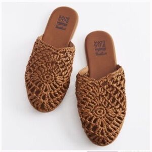 Billabong Brown Crochet Mules